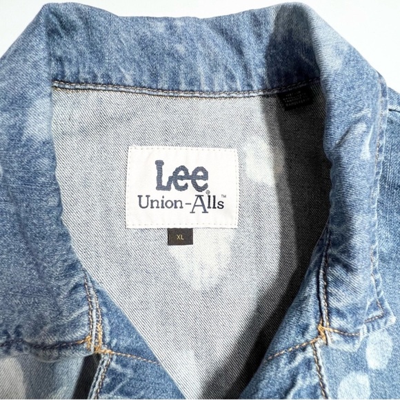 NWT Lee Vintage Modern Union-Alls Coveralls Jumpsuit Denim Splatter XL - Picture 7 of 12